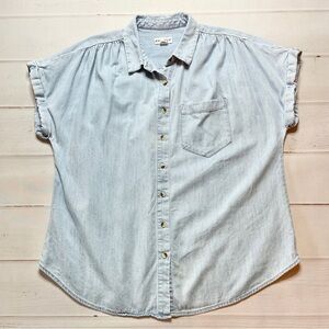 Ava & Viv - Women’s Blue 100% Cotton Button Down Shirt - Size 0X *